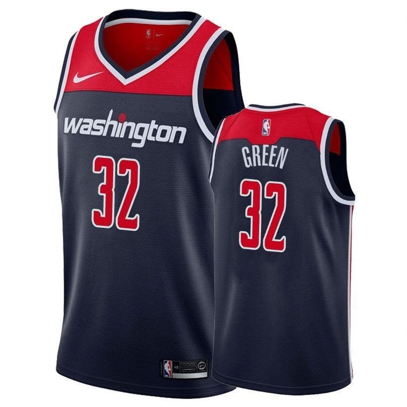 Men's Jeff Green Wizards Navy #32 Basketball Jersey S-3XL Multicolor
