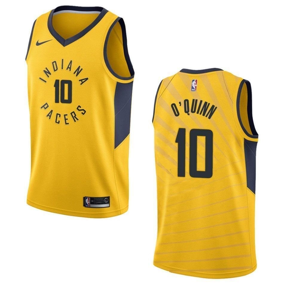 Men's Indiana Pacers Kyle O'Quinn 10 Statement Swingman Jersey Gold