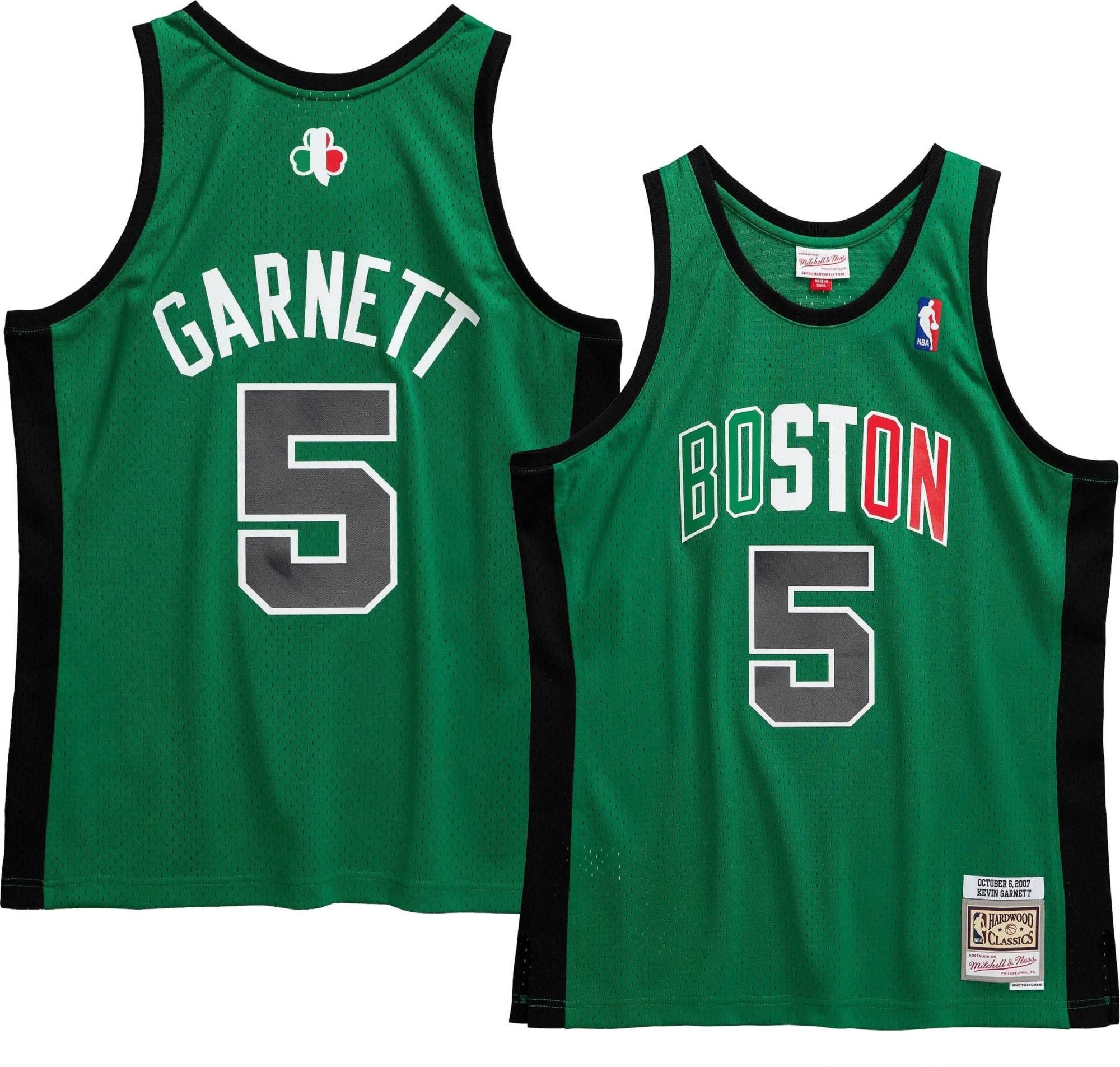 Mitchell Ness Men's Boston Celtics Kevin Garnett 5 Swingman Green Jersey