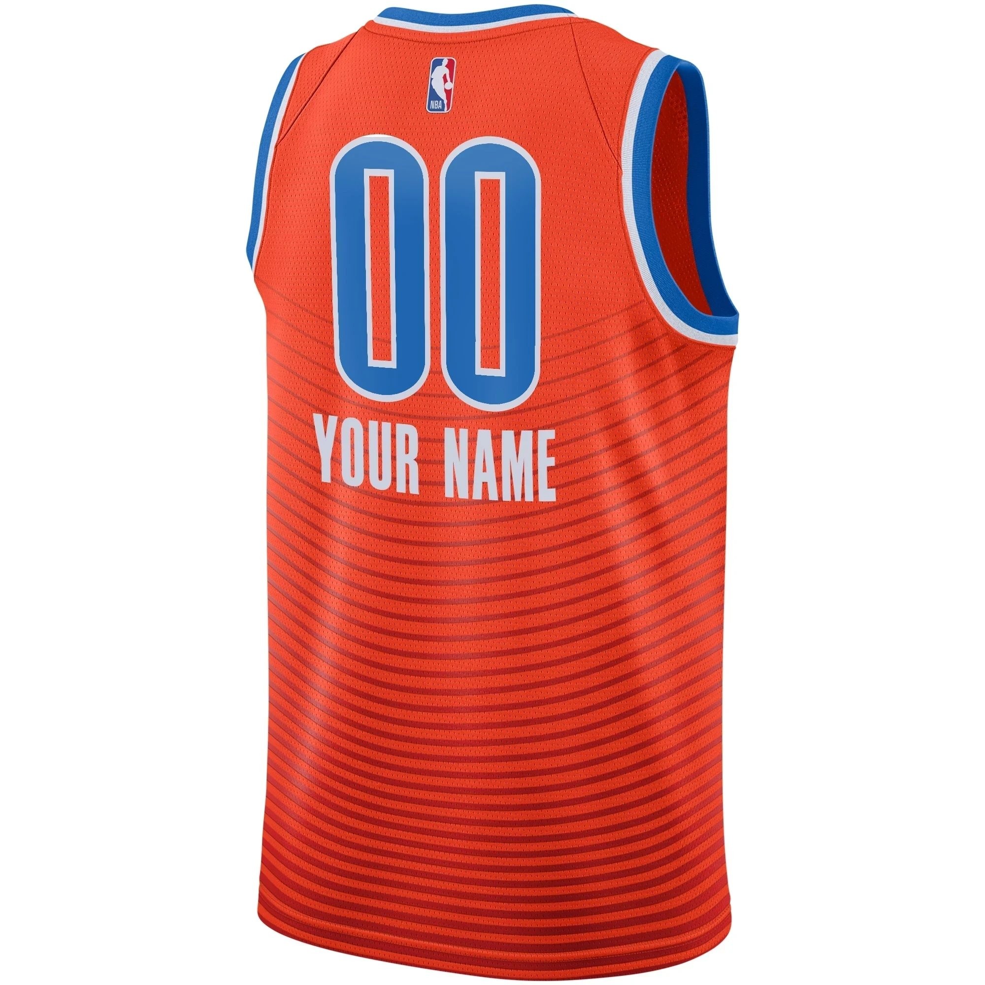 Oklahoma City Thunder Swingman Custom Jersey - Statement Edition - Orange - Image 3