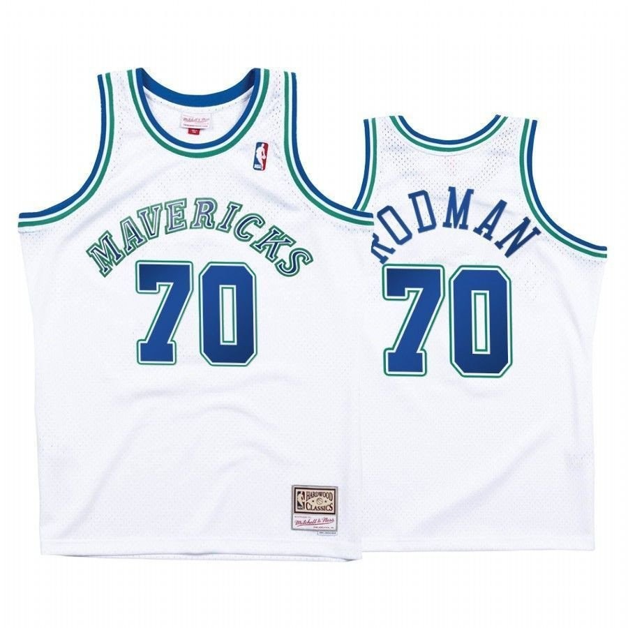 Men's Mavericks Dennis Rodman 70 Hardwood Classics Basketball Jersey