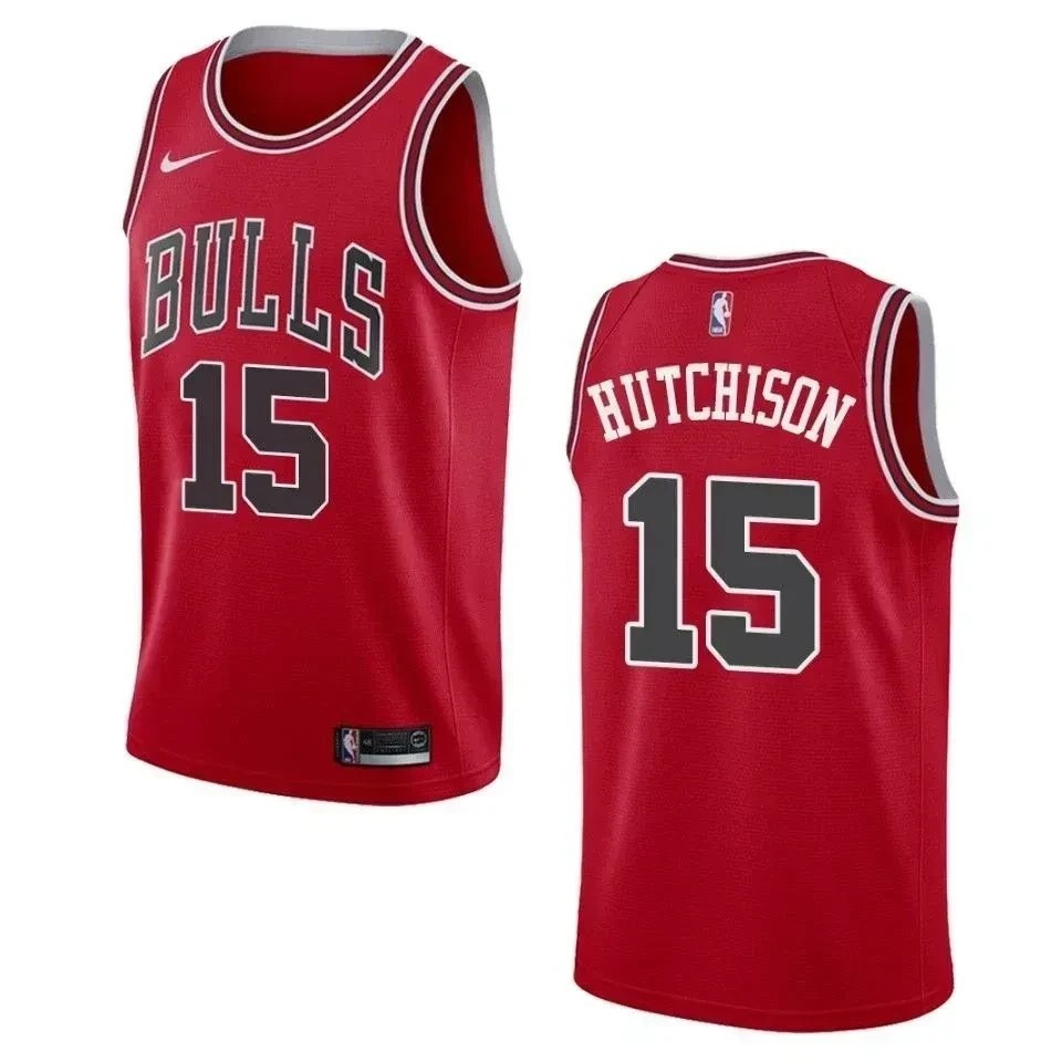 Men's Chicago Bulls 15 Chandler Hutchison Icon Swingman Jersey - Red