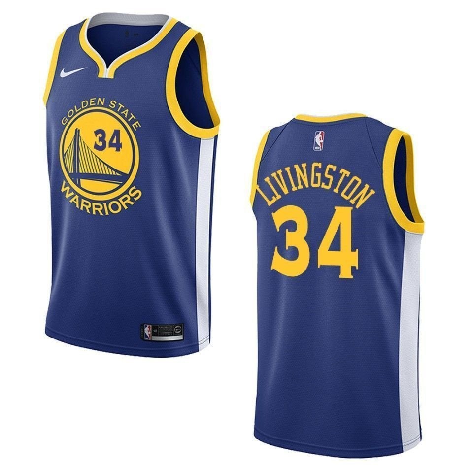 Men's Golden State Warriors Shaun Livingston #34 Icon Swingman Jersey Blue