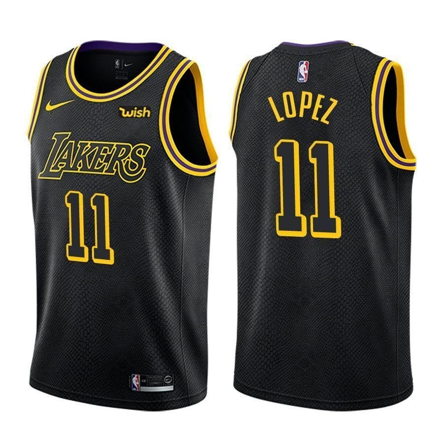 Men's Brook Lopez Lakers #11 City Edition Black Jersey S-3XL