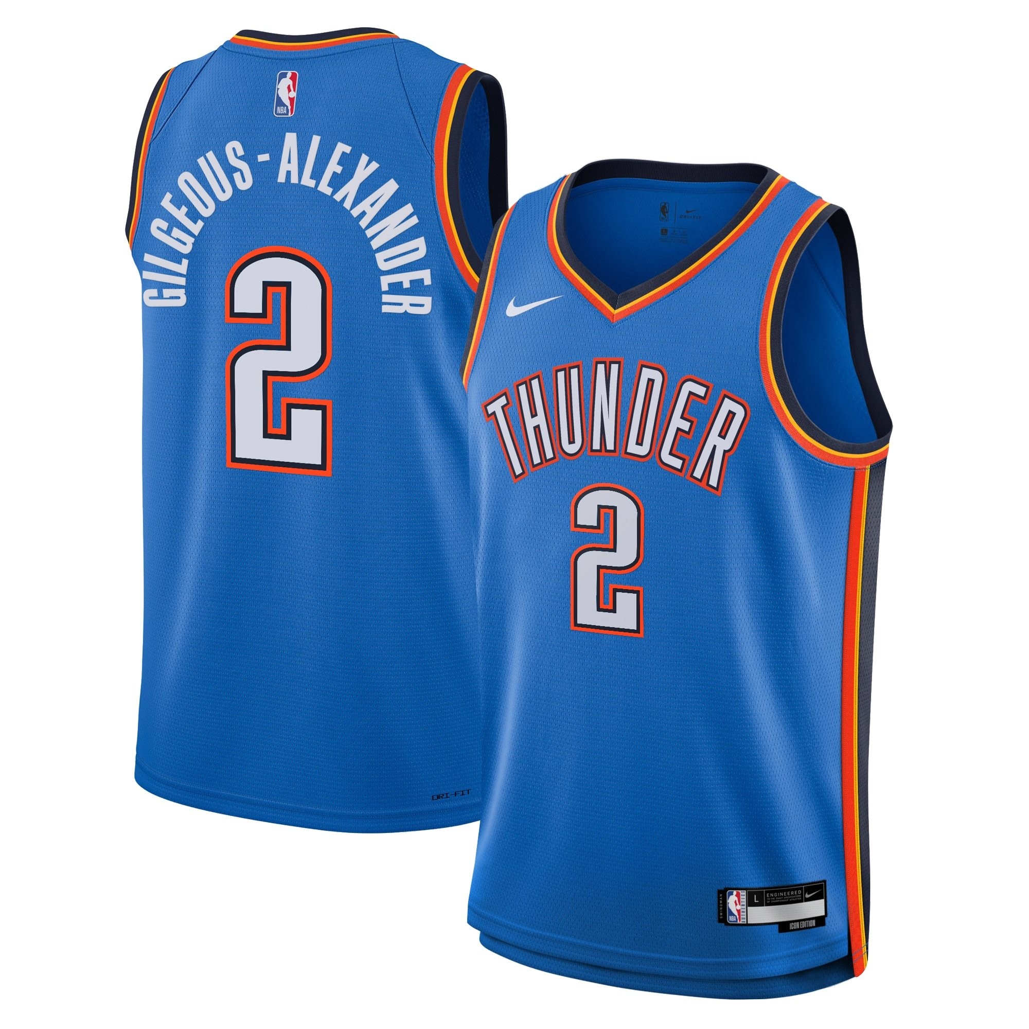 Oklahoma City Thunder Icon Edition Swingman Jersey Blue Shai Gilgeous-Alexander Youth