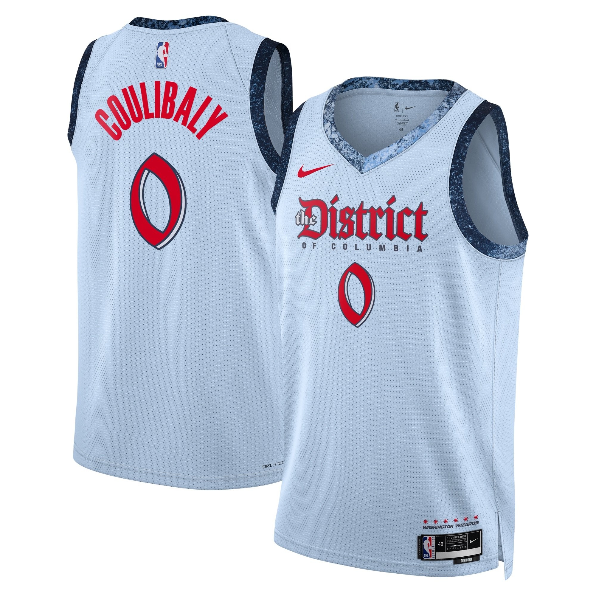 Washington Wizards City Edition Swingman Jersey 2024 Blue Bilal Coulibaly Unisex