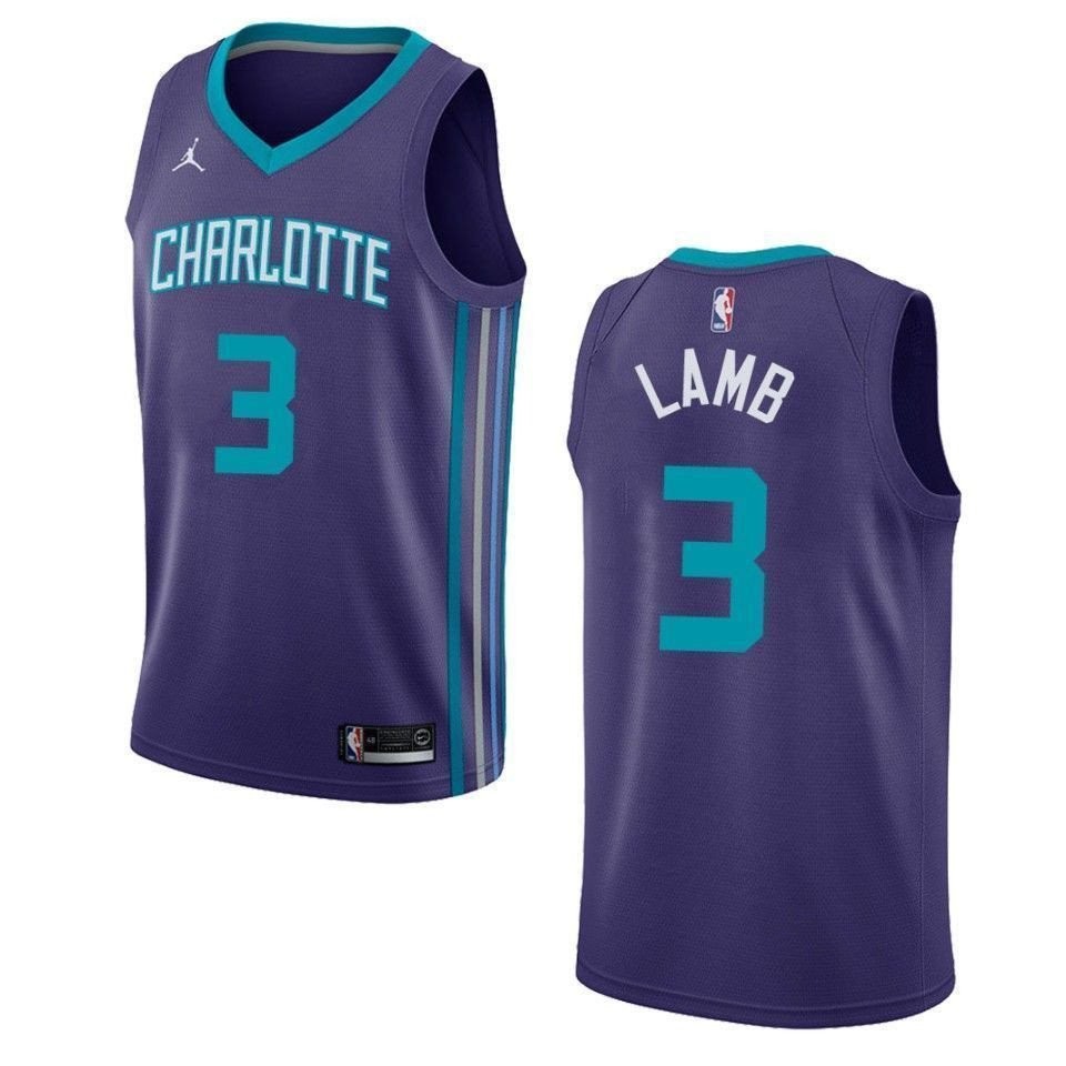 Men's Charlotte Hornets Jeremy Lamb Statement Swingman Jersey Purple