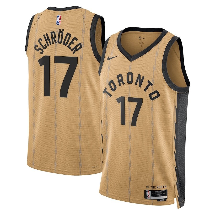 Dennis Schröder 17 Toronto Raptors 2023/24 City Edition Swingman Jersey Gold Unisex