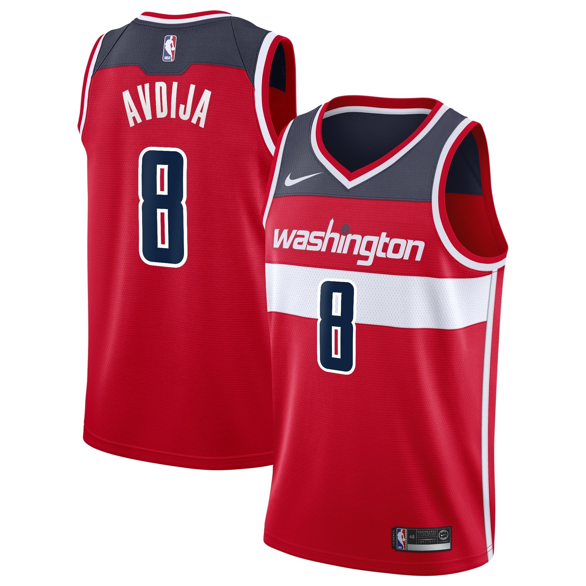 Washington Wizards Icon Edition Swingman Jersey Red Deni Avdija Youth