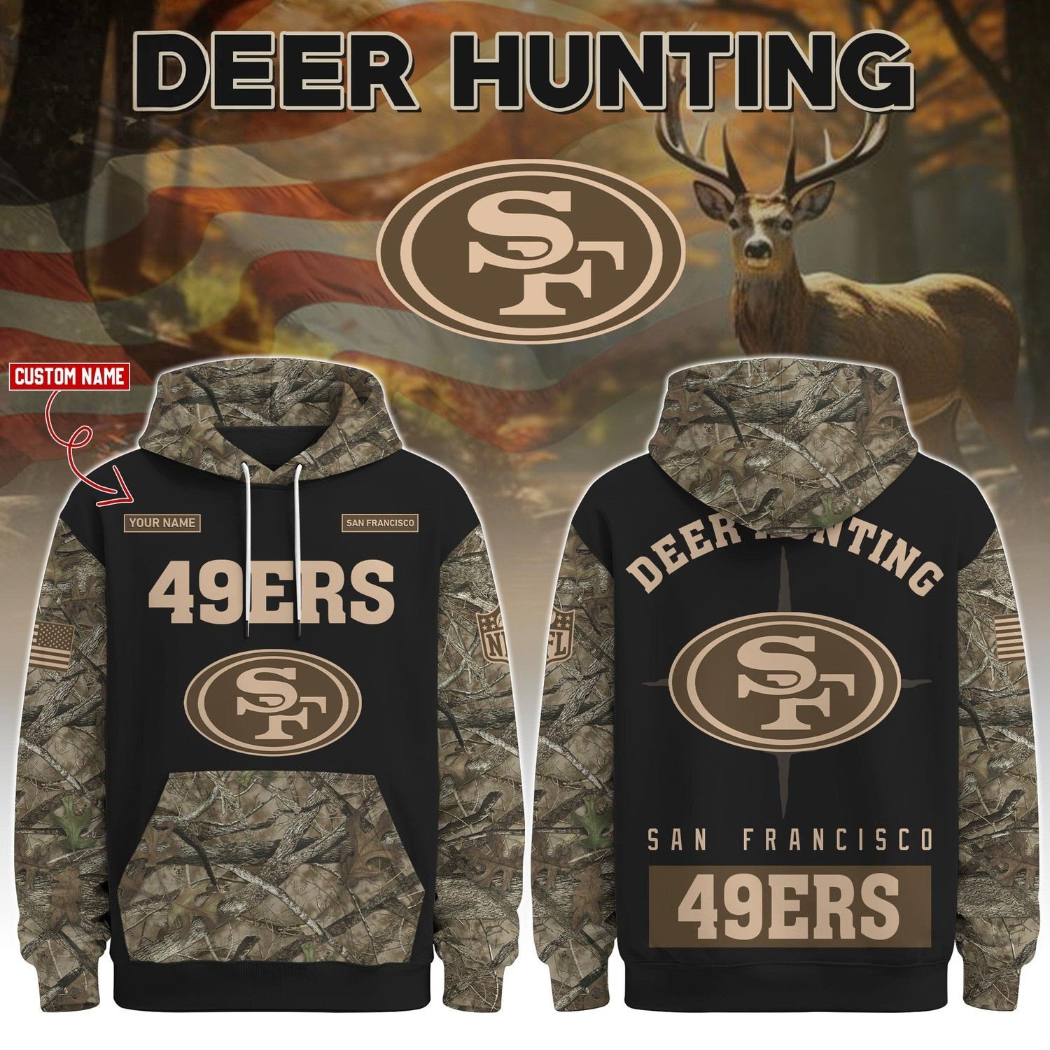 Musemora - Unisex San Francisco 49ers Hoodie - Game Day
