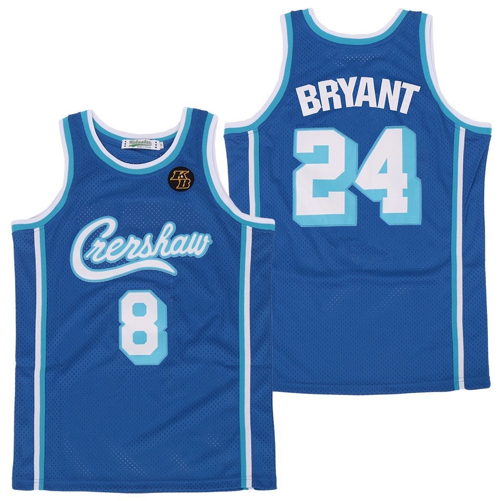 Kobe Bryant 24 Crenshaw Swingman Jersey Blue Multicolor Unisex