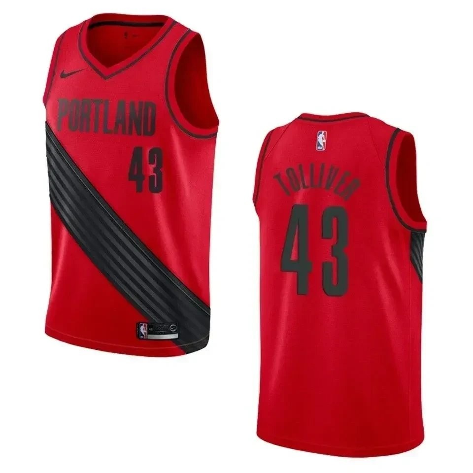 Men's Portland Trail Blazers 43 Anthony Tolliver Statement Swingman Jersey - Red