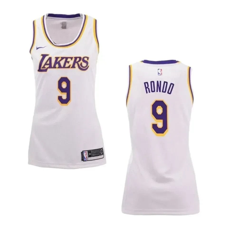 Women's Los Angeles Lakers Rajon Rondo #9 Association Swingman Jersey White