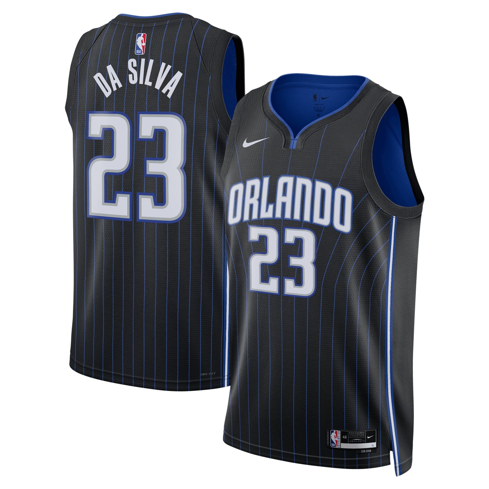 Orlando Magic Icon Swingman Jersey Black Tristan da Silva Unisex