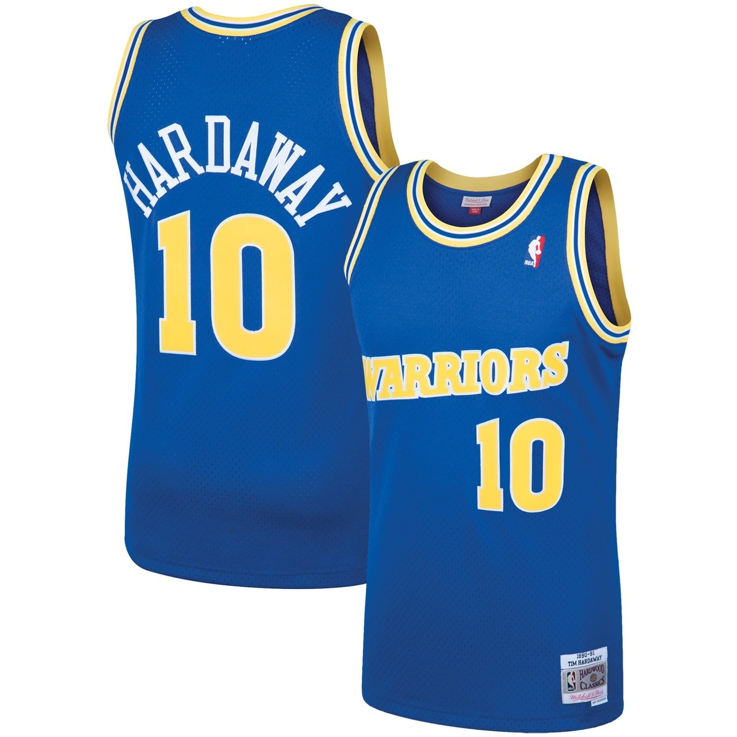 Men's Mitchell & Ness Tim Hardaway Royal Golden State Warriors 1990 Hardwood Classics Swingman Jersey