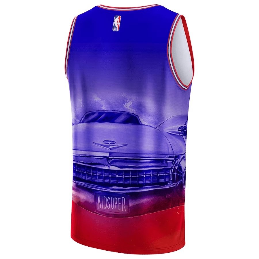 Detroit Pistons NBA & KidSuper Studios Unisex Hometown Jersey - Red - Image 3