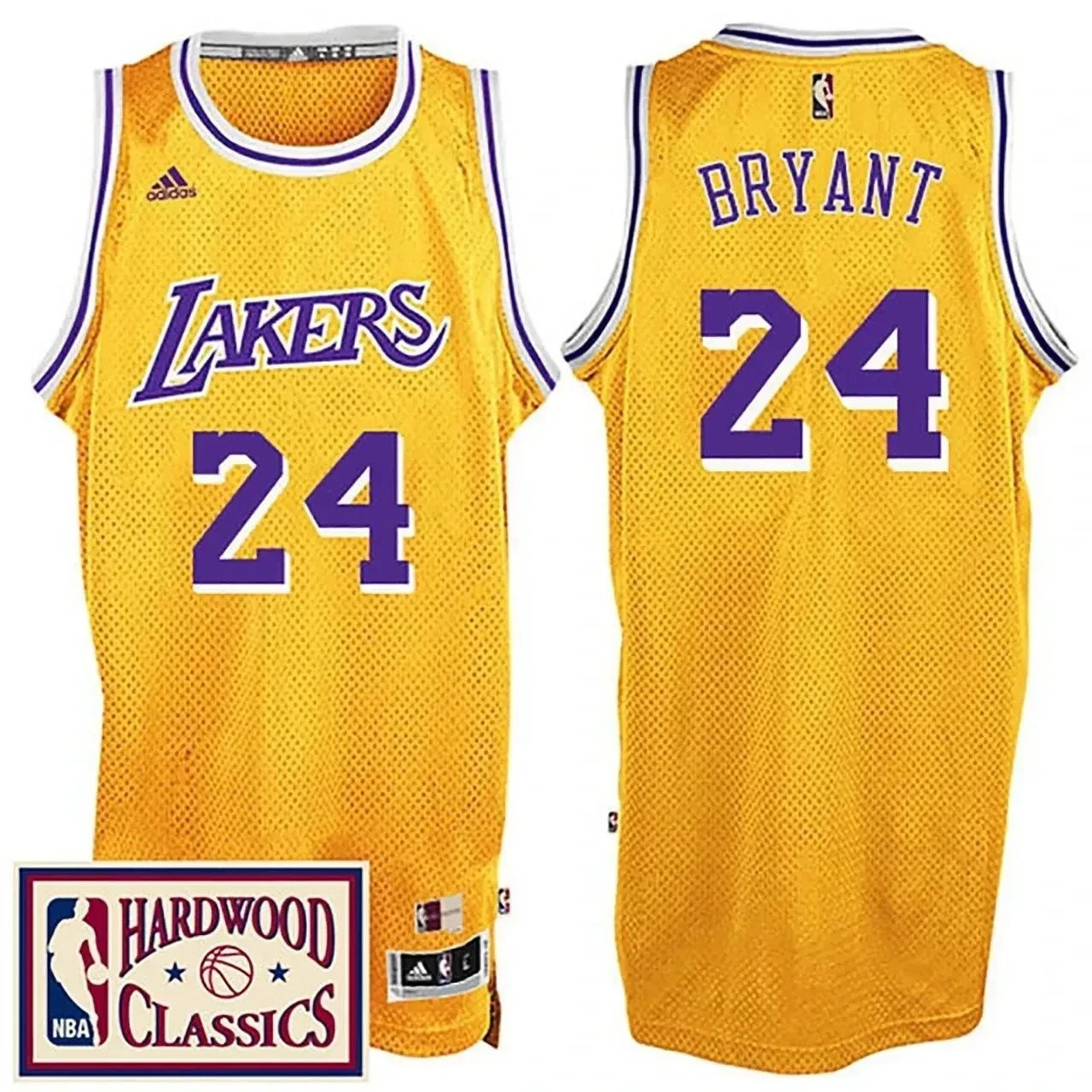 Men's Male 2016-17 Season Los Angeles Lakers 24 Hardwood Classics Throwback Gold Jersey Kobe Bryant Jersey