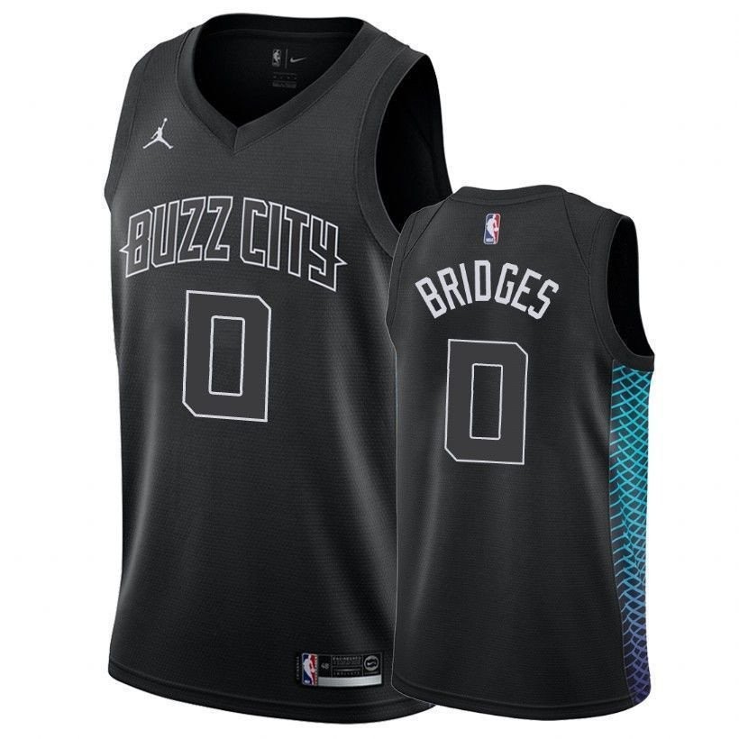 Miles Bridges 0 Charlotte Hornets City Edition Black Men's Basketball Jersey