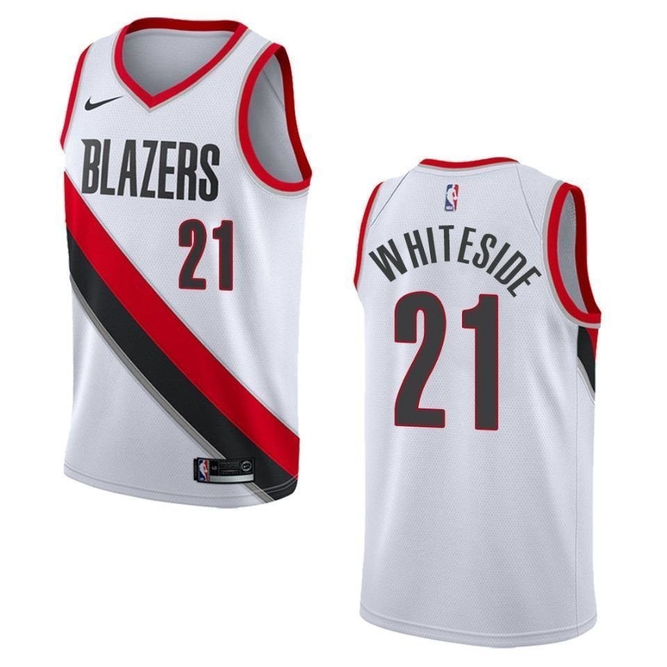 Men's Portland Trail Blazers Hassan Whiteside Association Swingman Jersey White