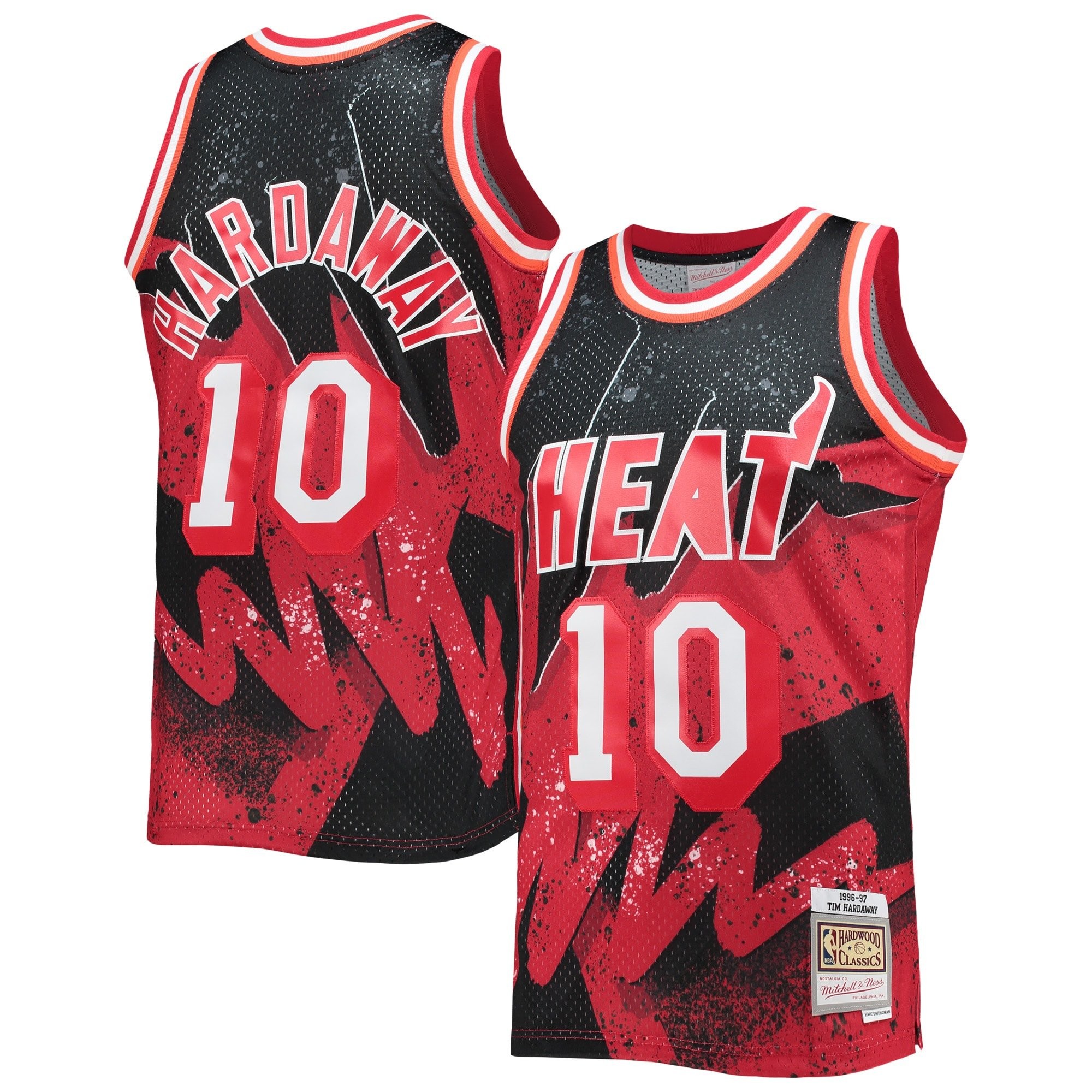 Men's Mitchell & Ness Tim Hardaway Scarlet Miami Heat 1996/97 Hardwood Classics Swingman Jersey