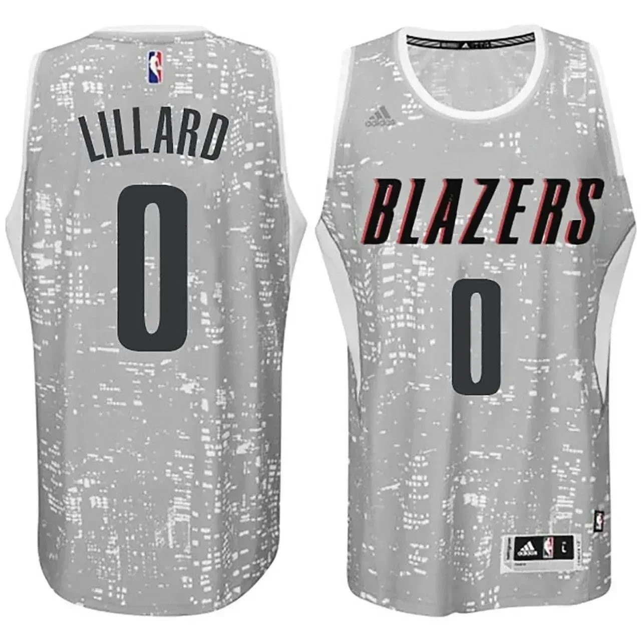 Men's Portland Trail Blazers Damian Lillard Gray City Lights Swingman Jersey