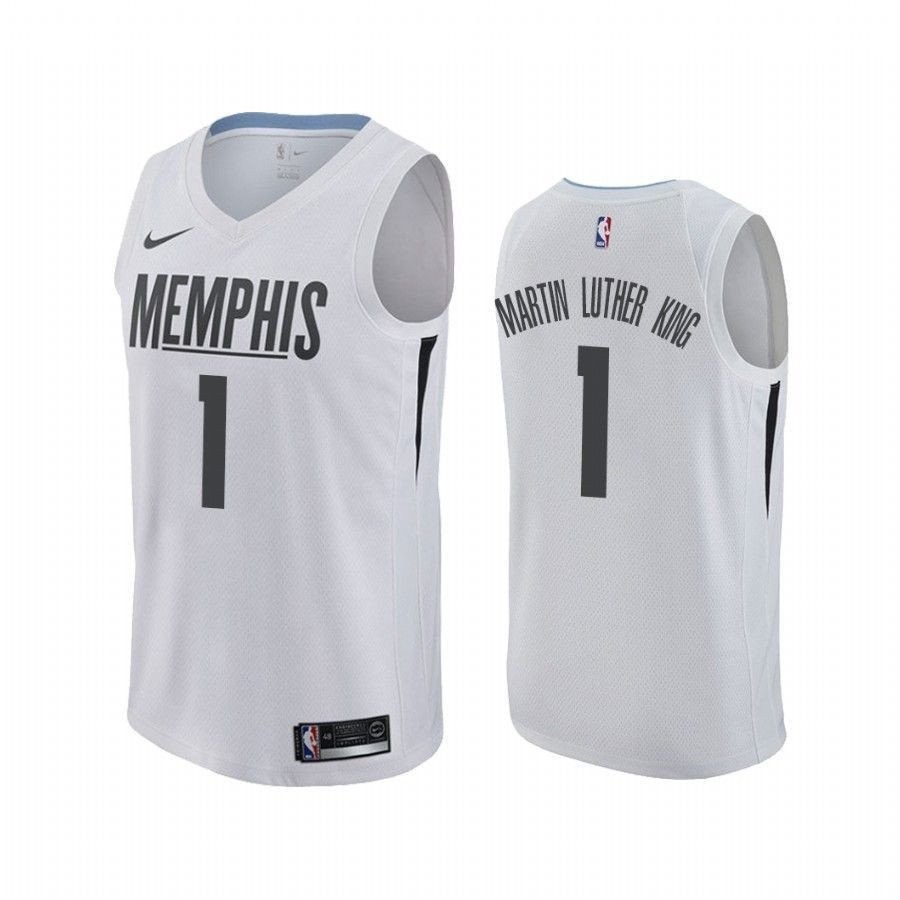 Martin Luther King Mlk Day Grizzlies City Edition Jersey White
