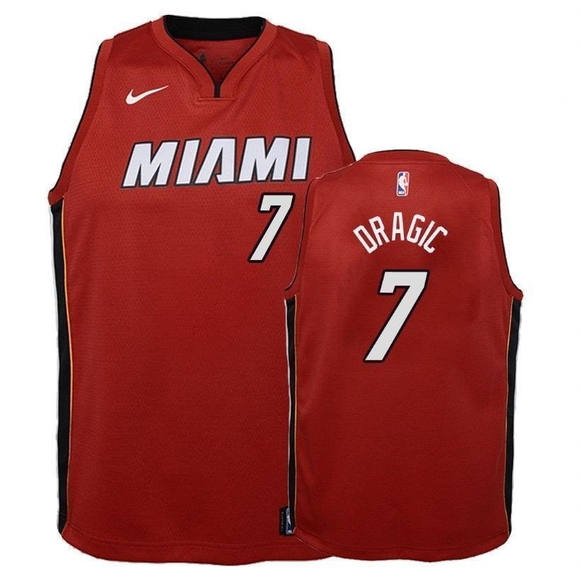 Youth Heat Goran Dragic #7 Stated Red Basketball Jersey - Multicolor Unisex