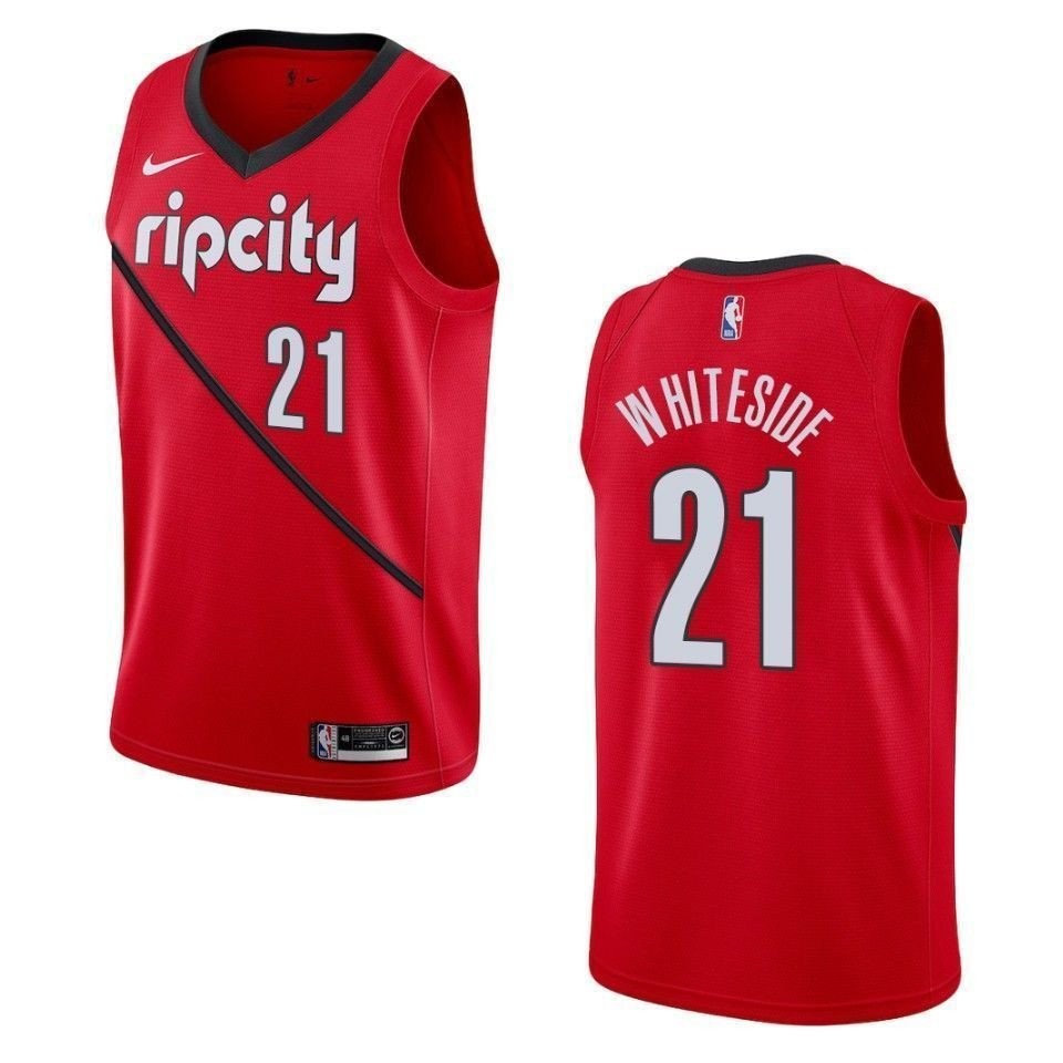 Men's Portland Trail Blazers Hassan Whiteside #21 Earned Swingman Jersey Red