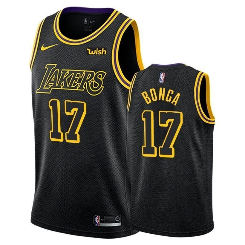 Men's Isaac Bonga 17 Lakers City Black Jersey S-3XL Polyester