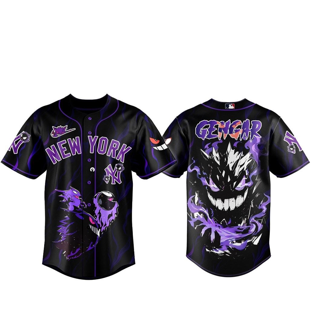 New York Yankees x Pokemon Gengar 2026 Baseball Jersey Version 2