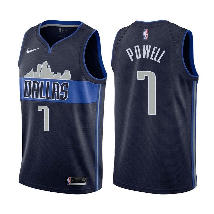 Men's Mavericks Male Dwight Powell 7 Swingman Statet Navy Jersey