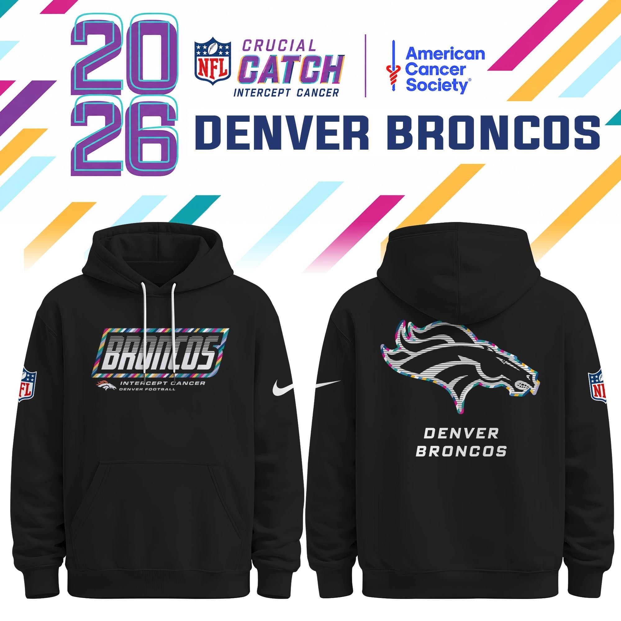 Musemora - Unisex Denver Broncos Hoodie - Football
