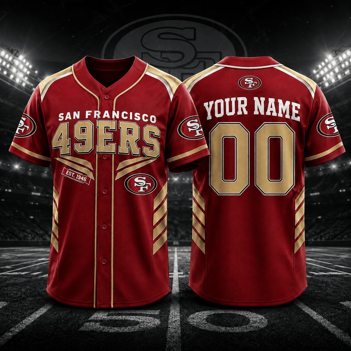 Musemora - Unisex San Francisco 49ers Jersey - Game Day Football