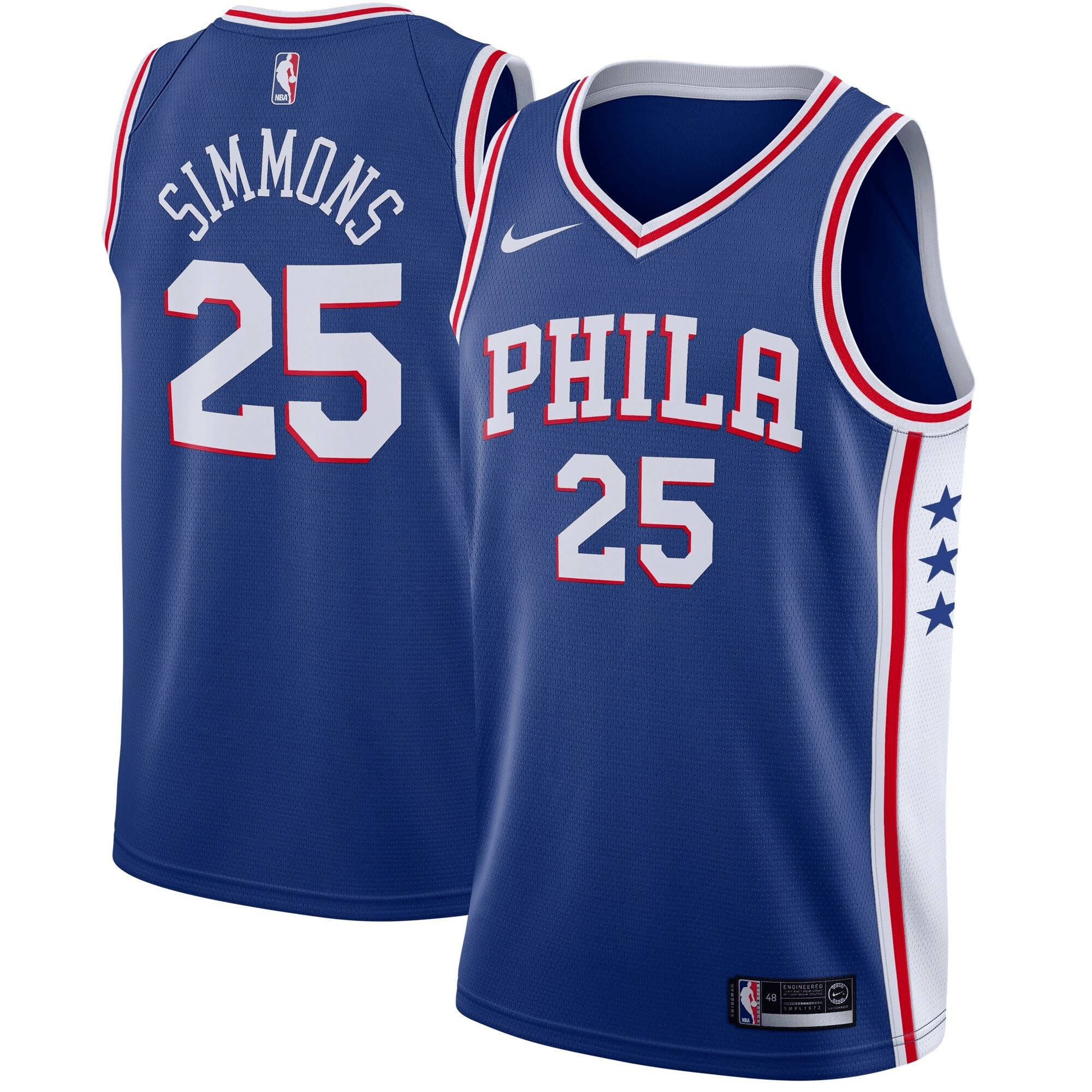 Ben Simmons Philadelphia 76ers Swingman Jersey White - Association Edition Jersey - Image 4