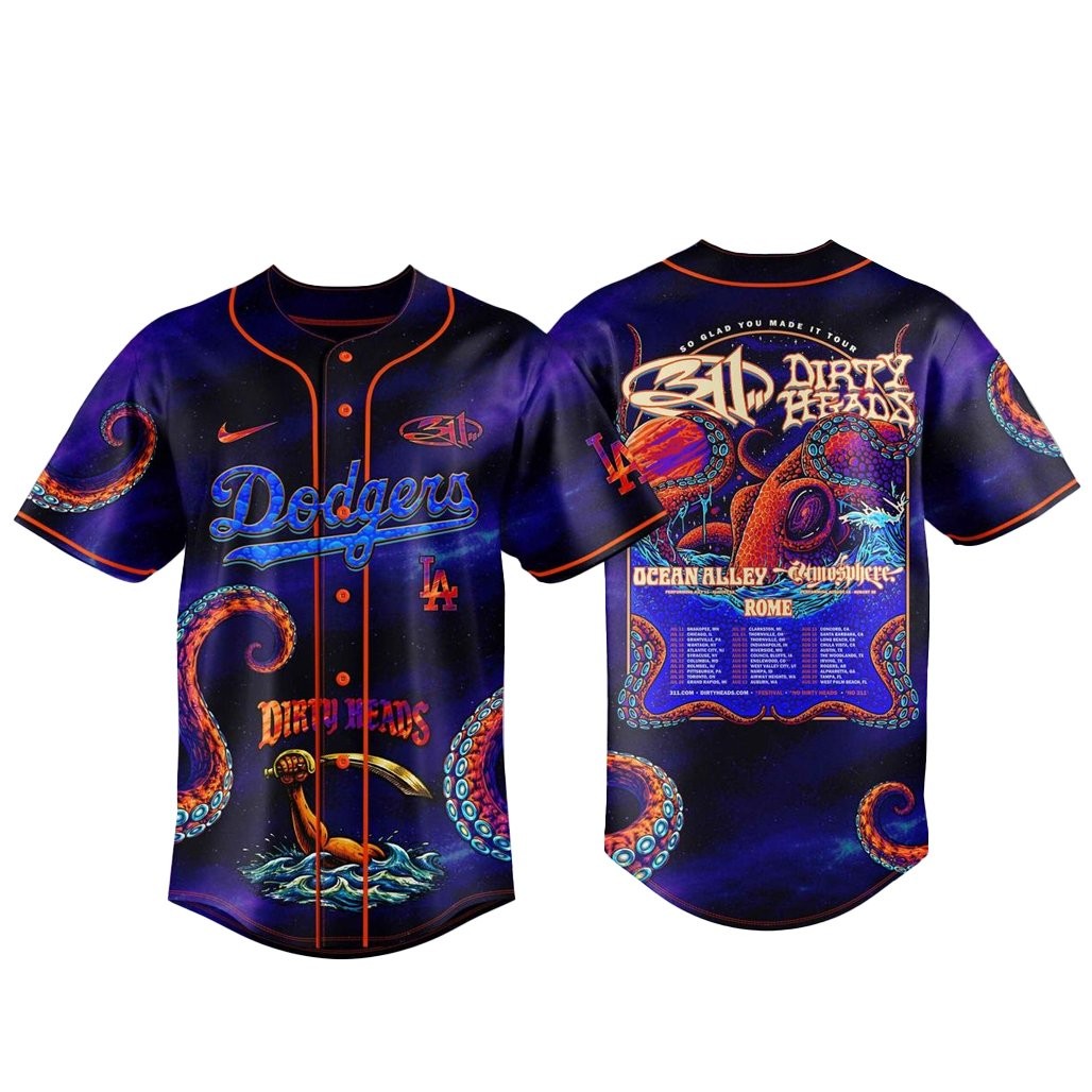 Los Angeles Dodgers 311 x Dirty Heads 2026 So Glad You Made It Baseball Jersey