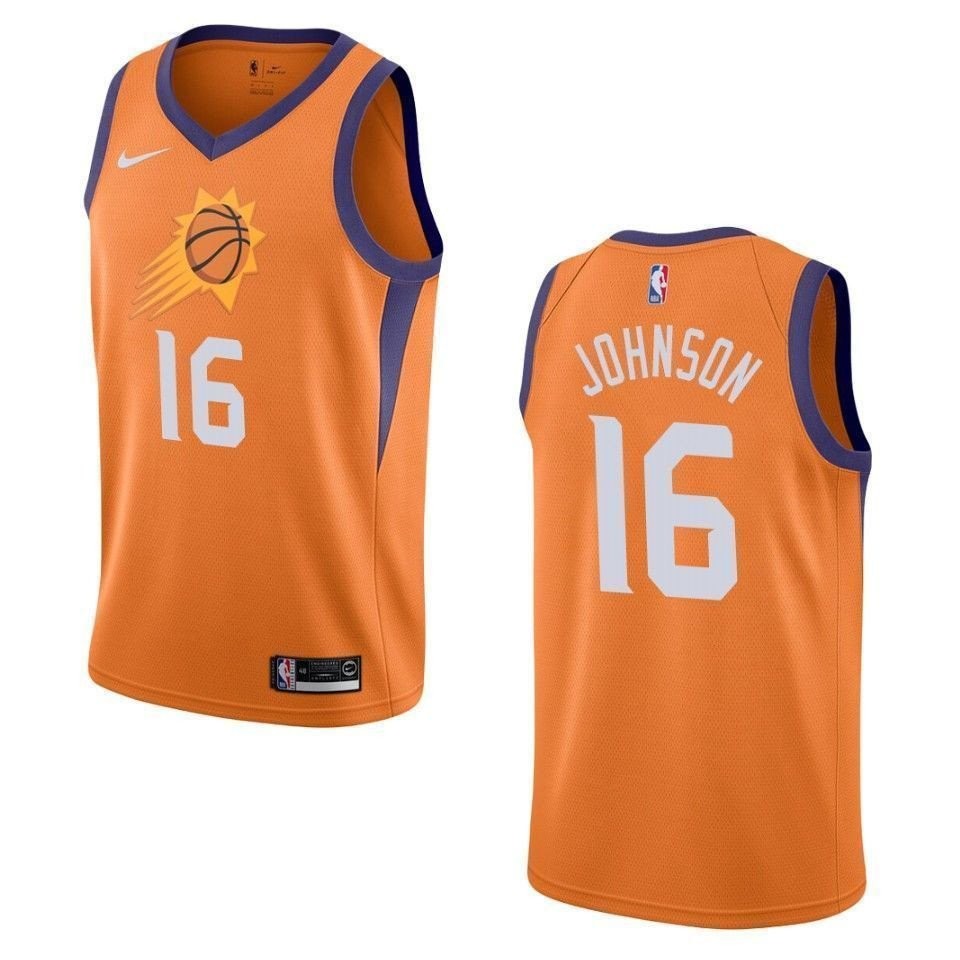 Men's Phoenix Suns 16 Tyler Johnson Statement Swingman Jersey - Orange