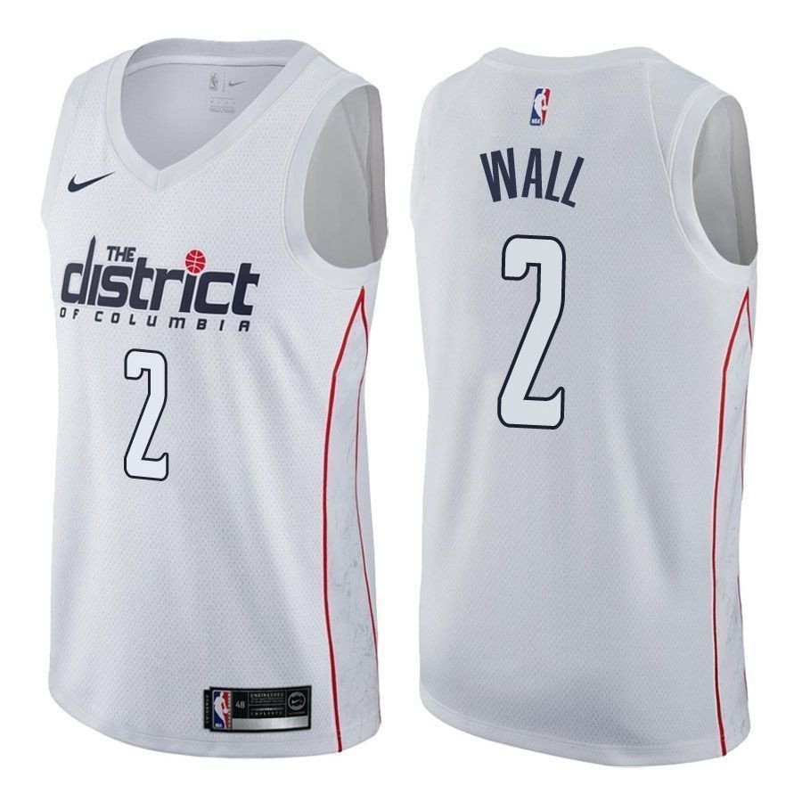 Wizards Male John Wall 2 City Edition White Jersey