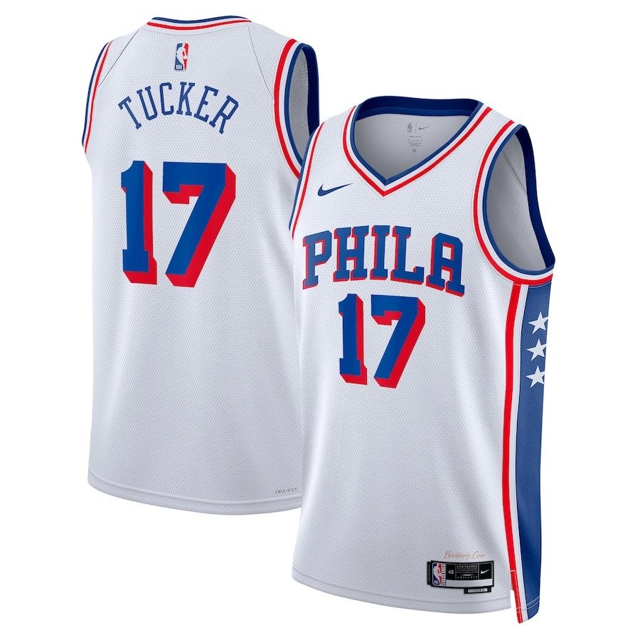 P.J. Tucker 17 Philadelphia 76ers 2023/24 Swingman Jersey Association Edition White