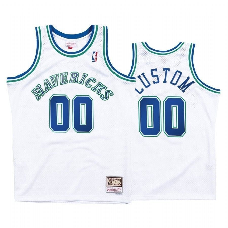 Men's Mavericks Custom 00 Hardwood Classics Basketball Jersey - Multicolor