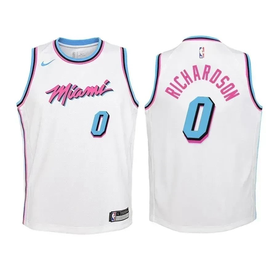 Youth Heat Josh Richardson #0 City Edition White Jersey - Unisex