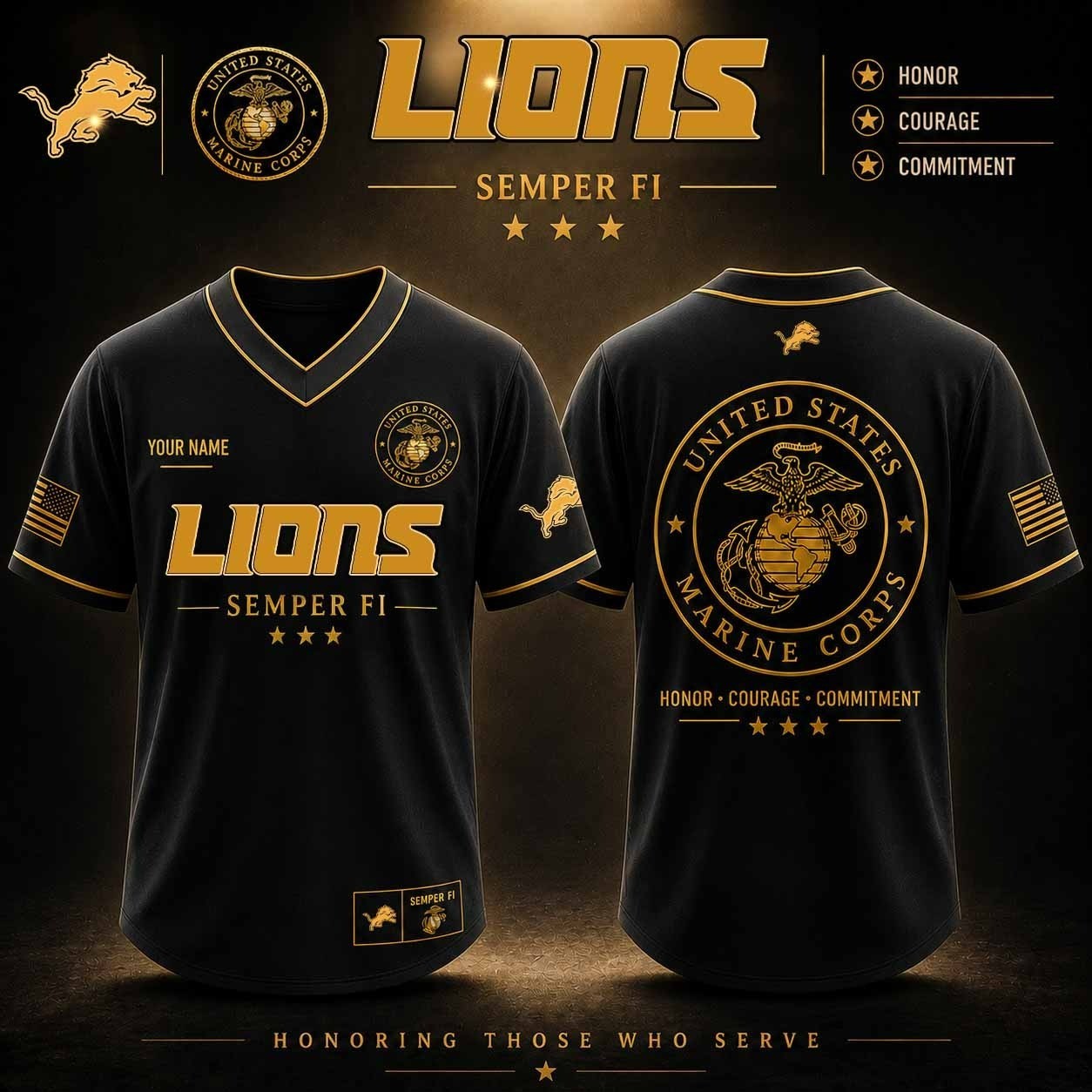 Musemora - Unisex Detroit Lions Jersey - Football