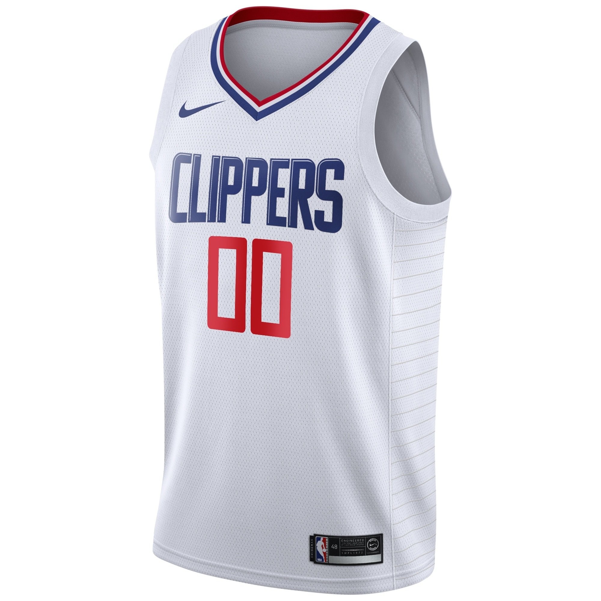 Los Angeles Clippers Association Swingman Jersey Custom Youth - Multicolor