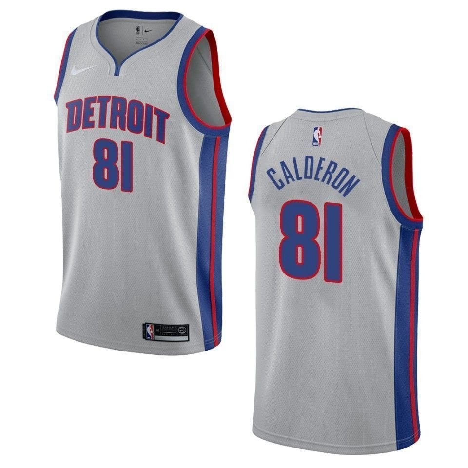 Men's Detroit Pistons Jose Calderon Statement Swingman Jersey Gray