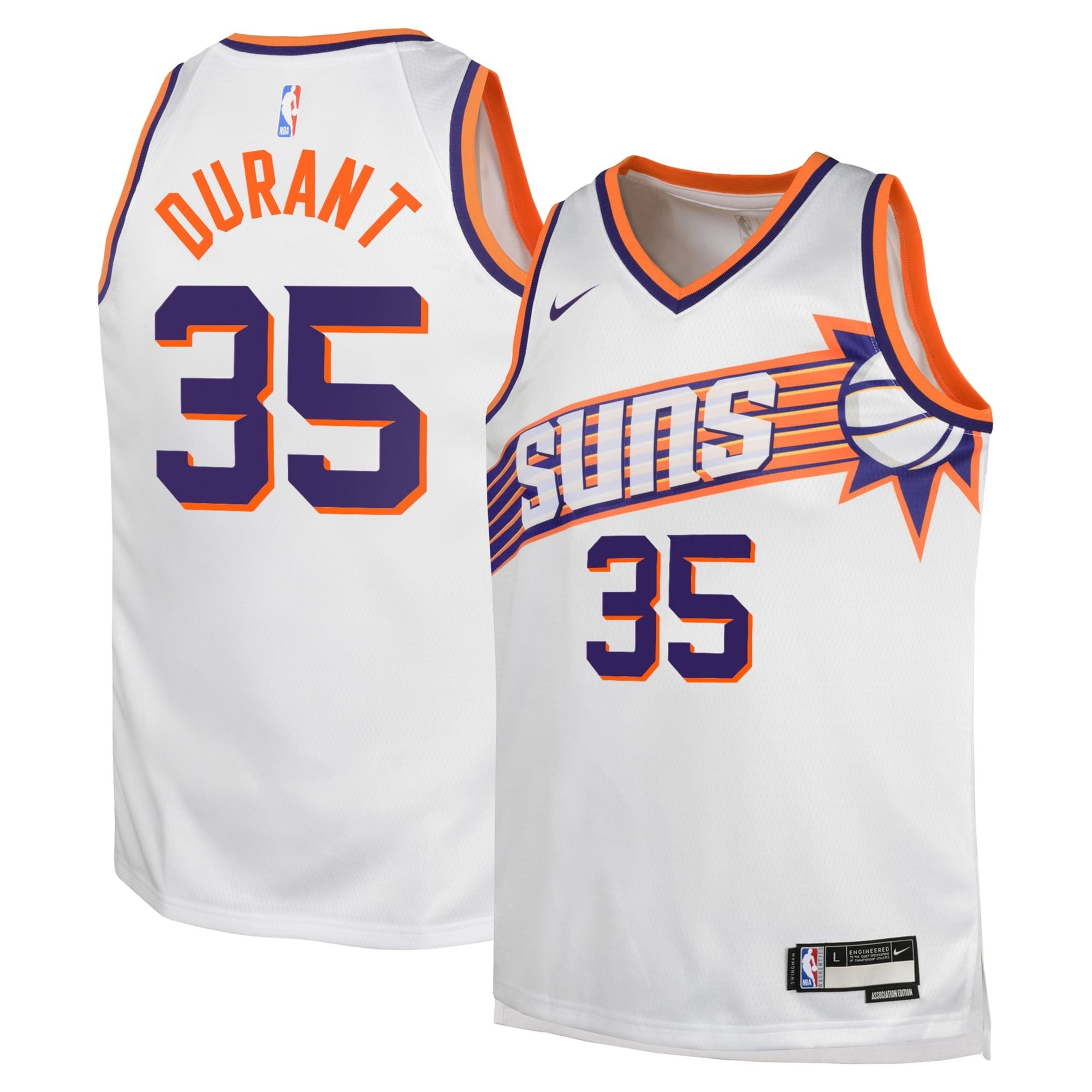 Phoenix Suns Association Edition Swingman Jersey White Kevin Durant Youth