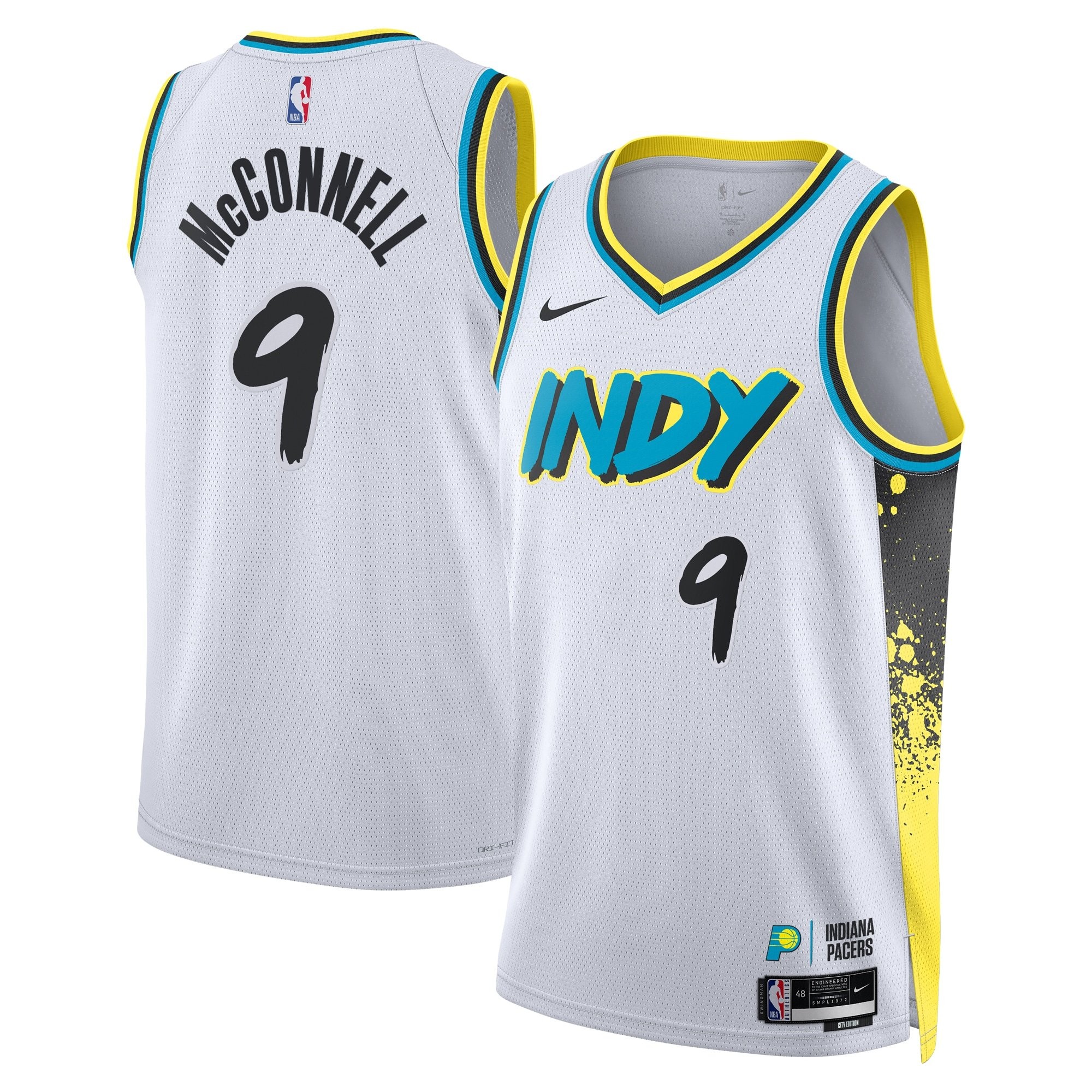Indiana Pacers City Edition Swingman Jersey 2024 White T.J. McConnell Unisex