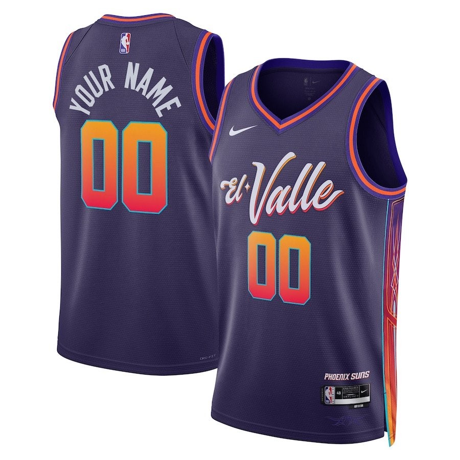 Phoenix Suns 2023/24 City Edition Swingman Custom Jersey Purple Unisex