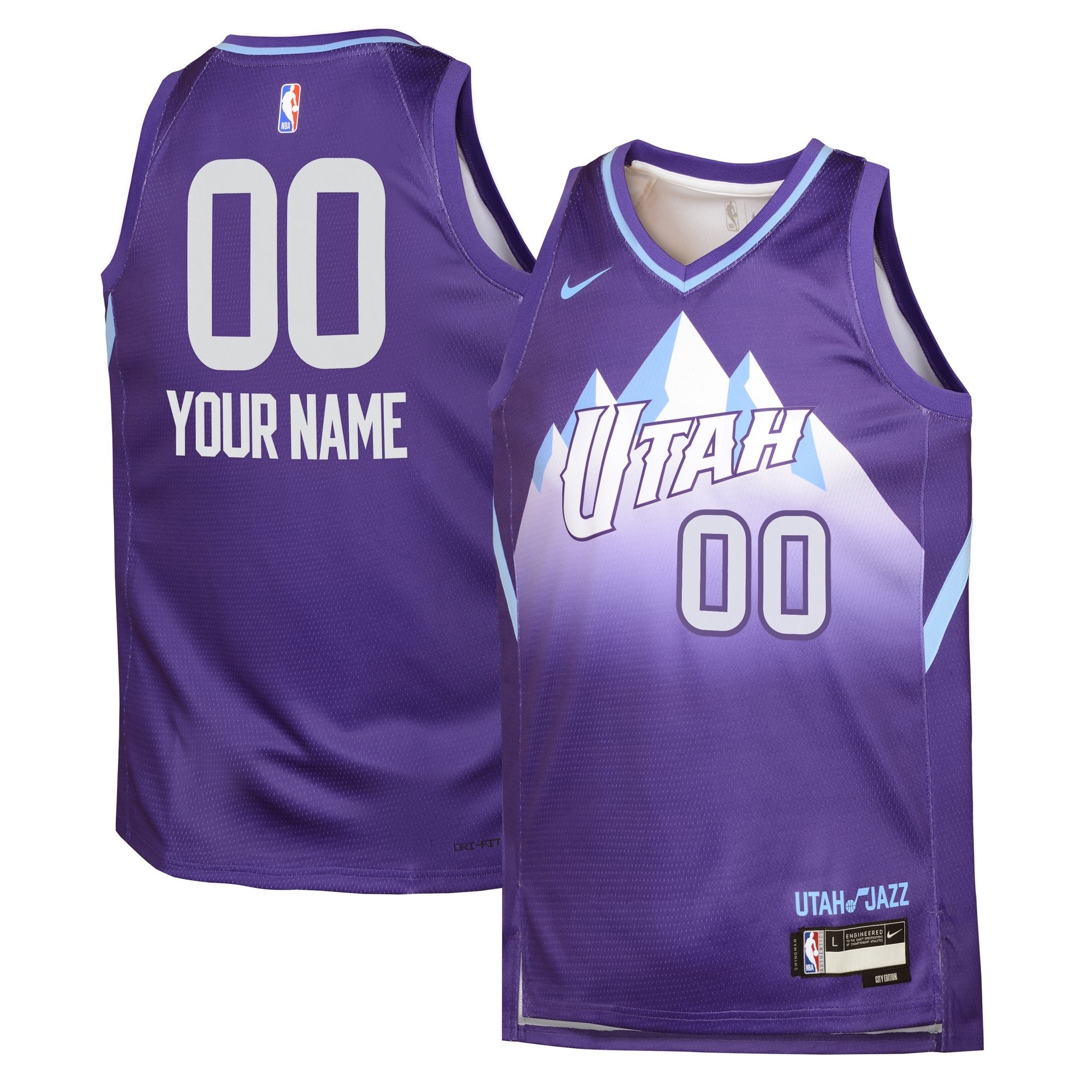 Utah Jazz City Edition Swingman Jersey 2024 Custom Youth Multicolor Sizes S-3XL