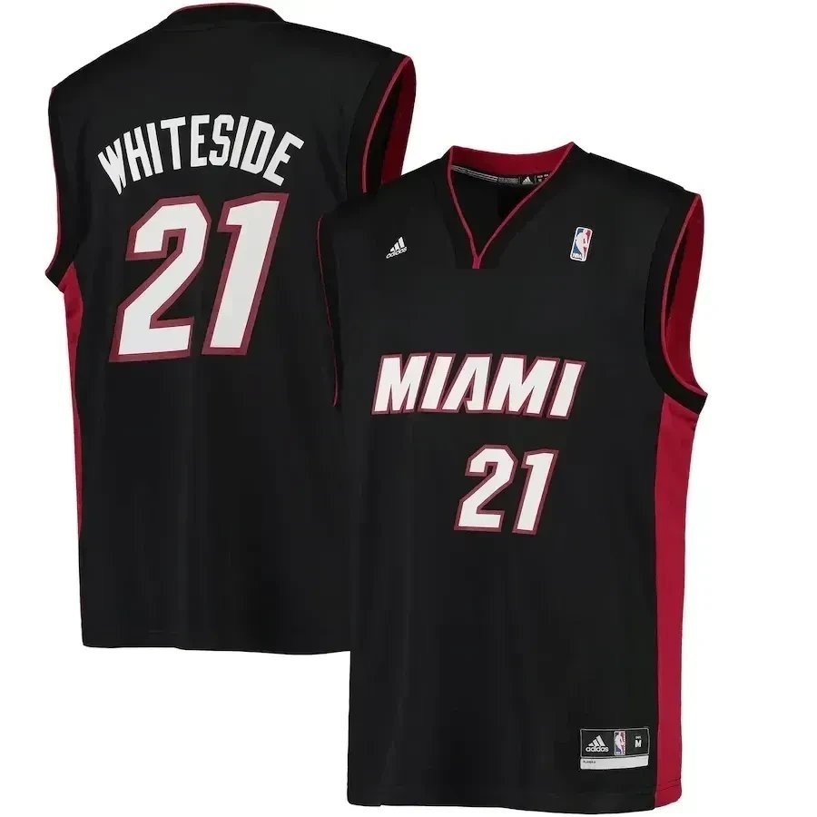 Hassan Whiteside Miami Heat Road Jersey Black Unisex Adult Sizes S-3XL
