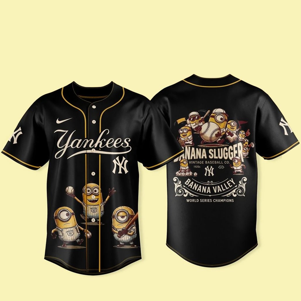 New York Yankees x Minions and Monsters 2026 Vintage 1920s Baseball Jersey