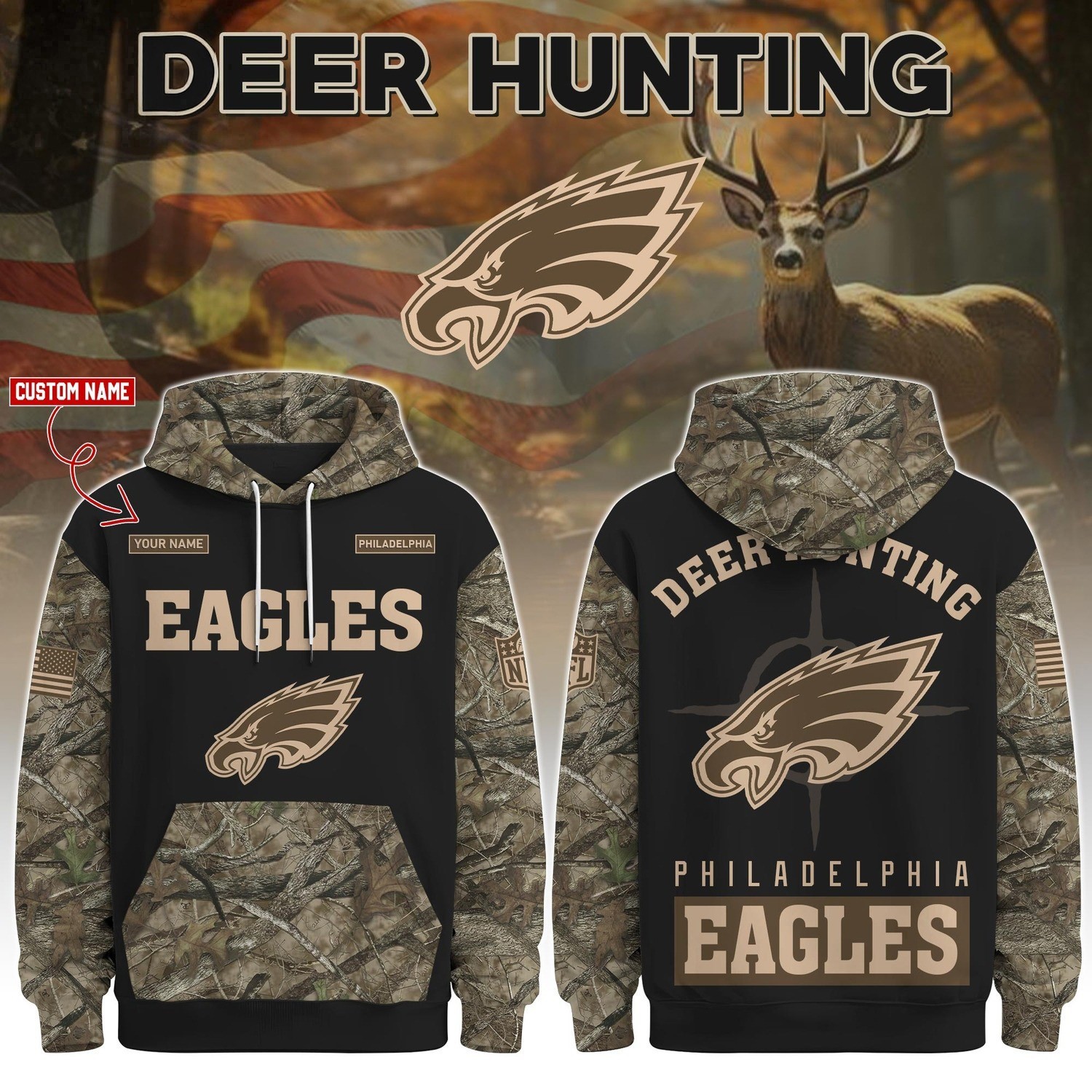 Musemora - Unisex Philadelphia Eagles Hoodie